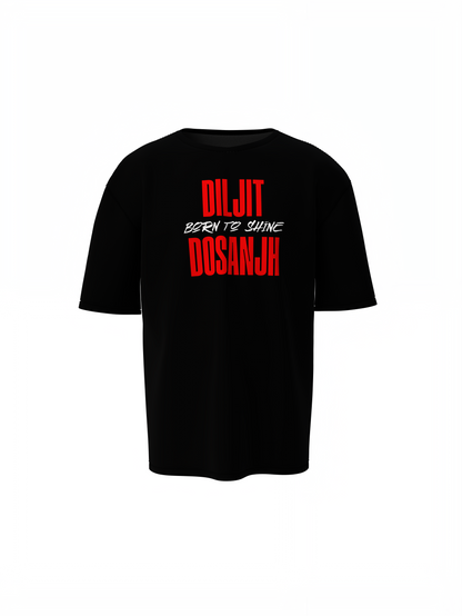Diljit Born To Shine Oversized T-Shirt Punjabi Style Streetwear