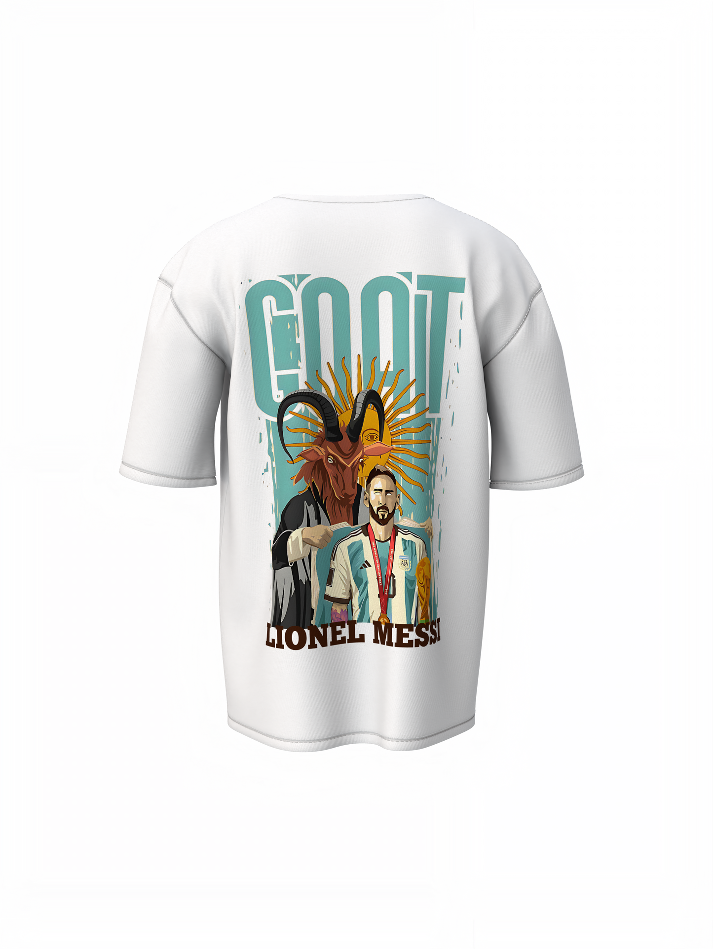 Messi GOAT Oversized T-Shirt for Football Legend Style
