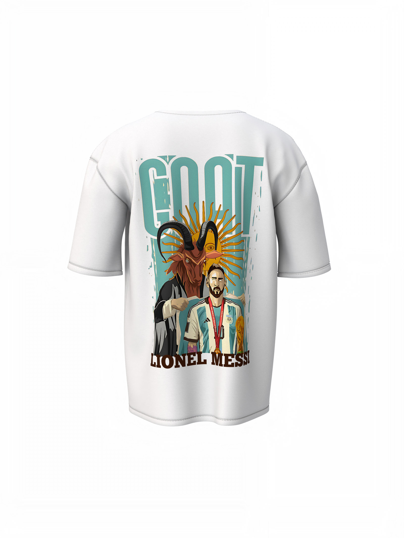 Messi GOAT Oversized T-Shirt for Football Legend Style