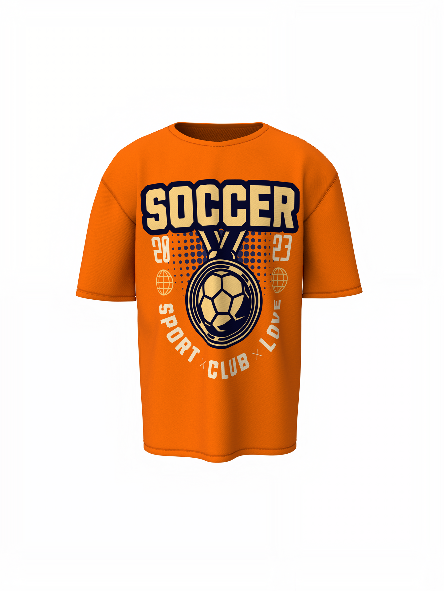 Soccer Club Oversized T-Shirt for Football Streetwear Style