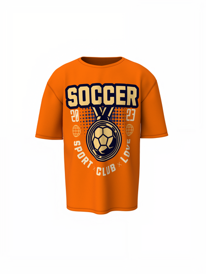 Soccer Club Oversized T-Shirt for Football Streetwear Style