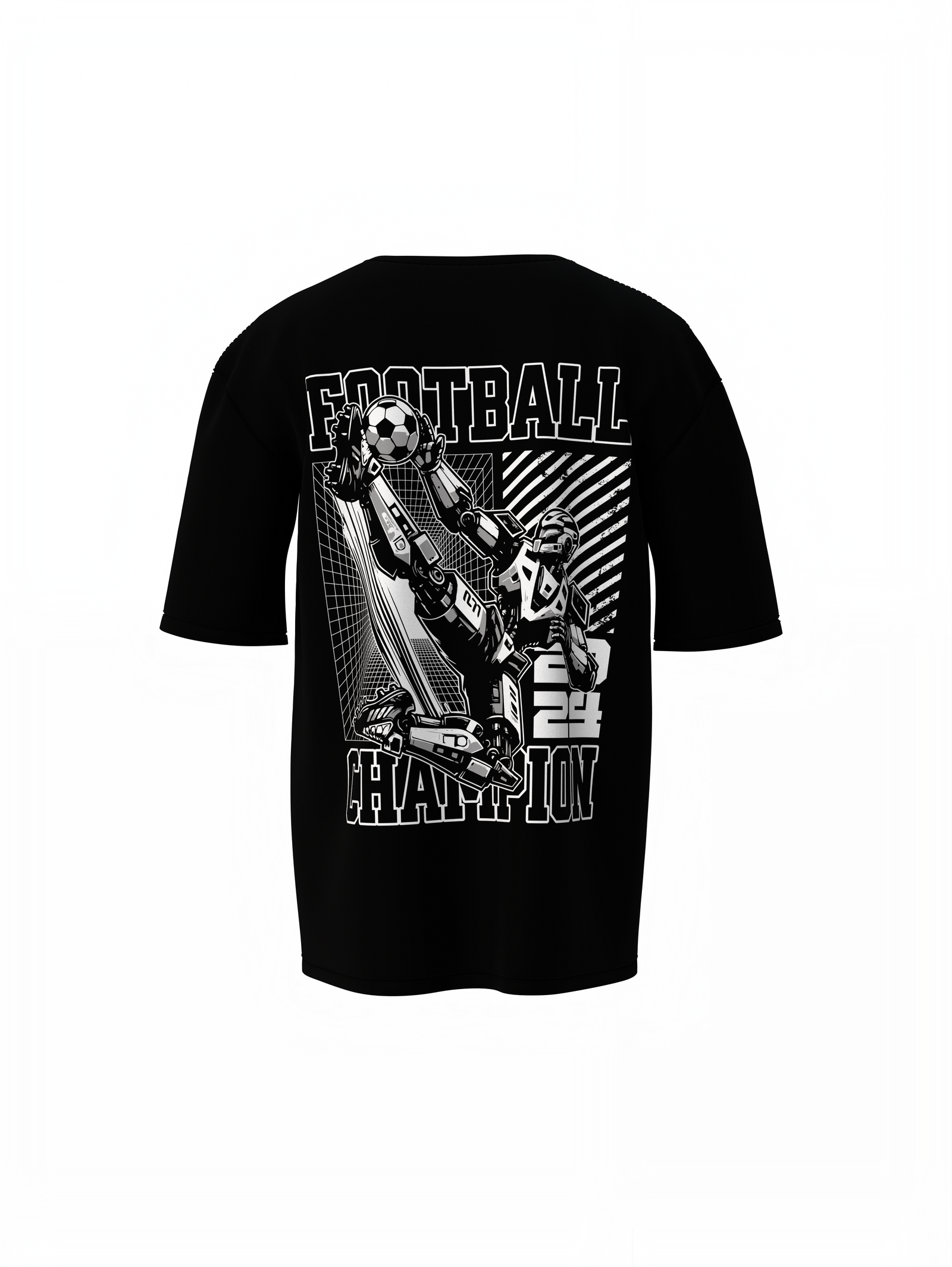 Football Champion Oversized T-Shirt Daily Wear Sports Tee