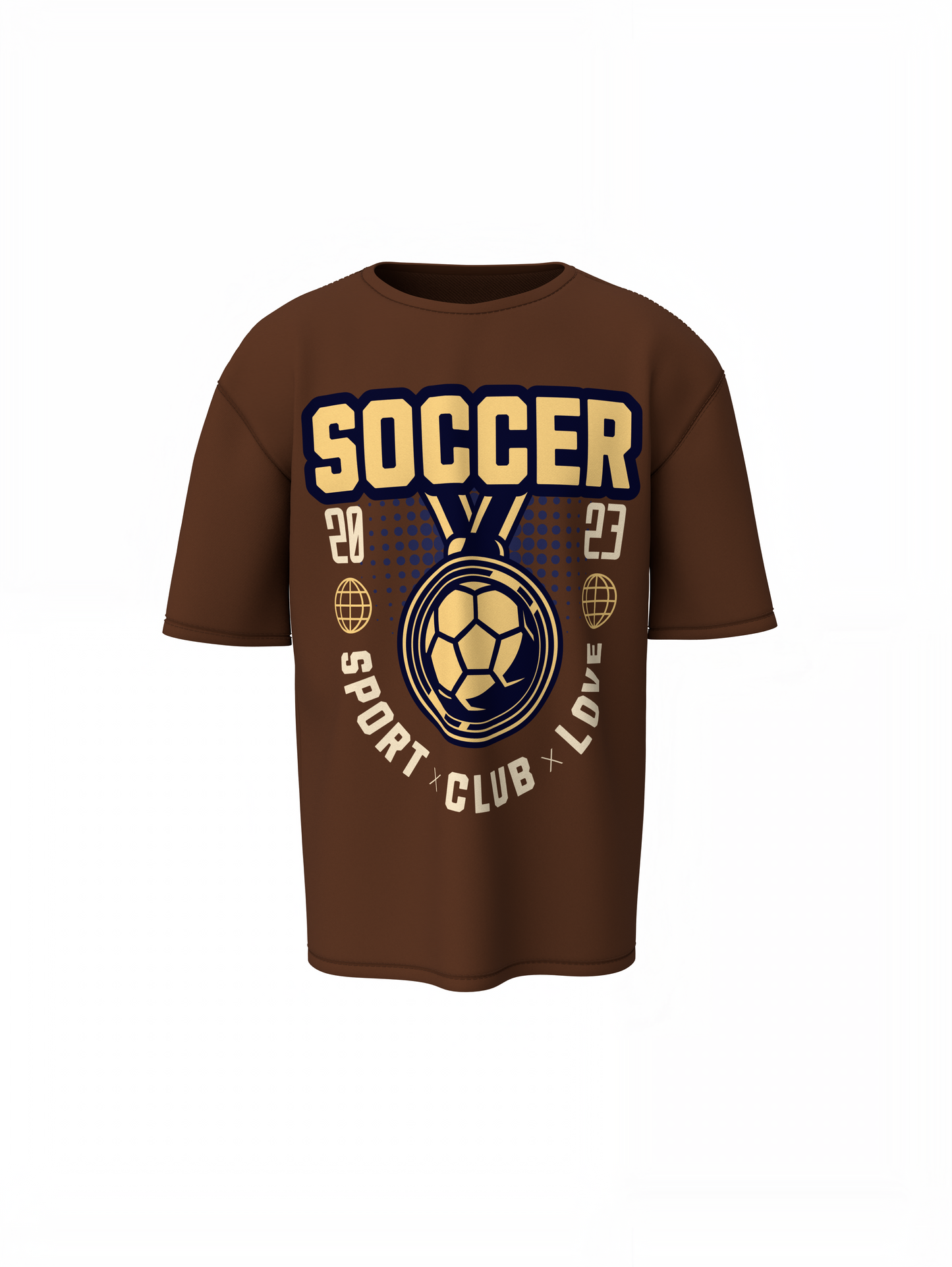 Soccer Club Oversized T-Shirt for Football Streetwear Style