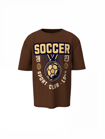 Soccer Club Oversized T-Shirt for Football Streetwear Style