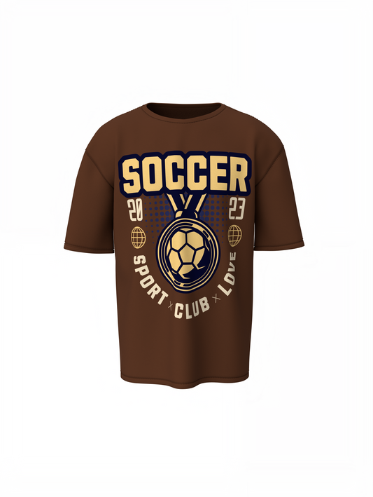 Soccer Club Oversized T-Shirt for Football Streetwear Style