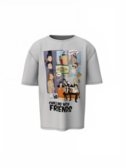 Chilling With Friends Oversized T-Shirt