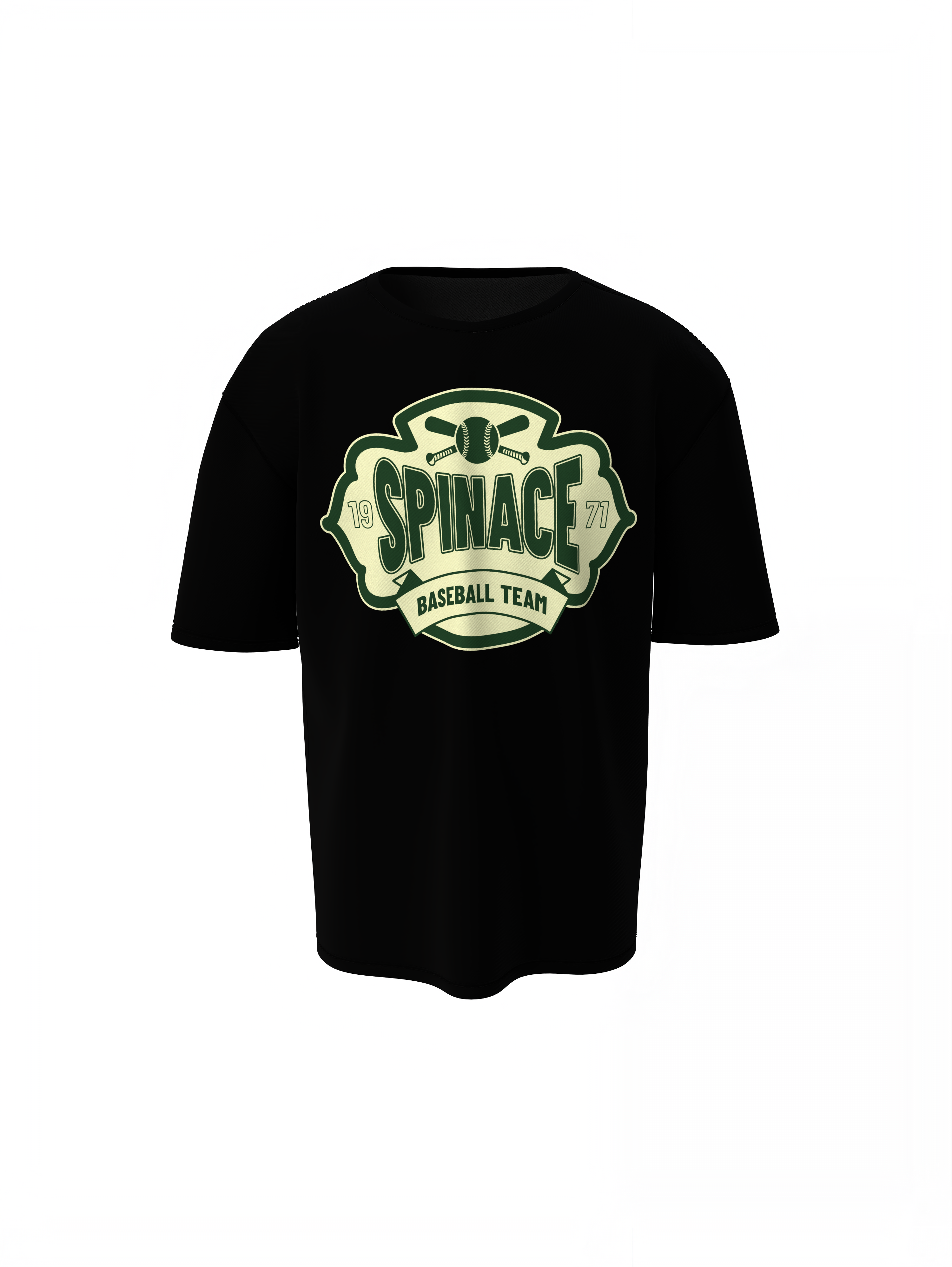 Baseball Spinace Oversized T-Shirt