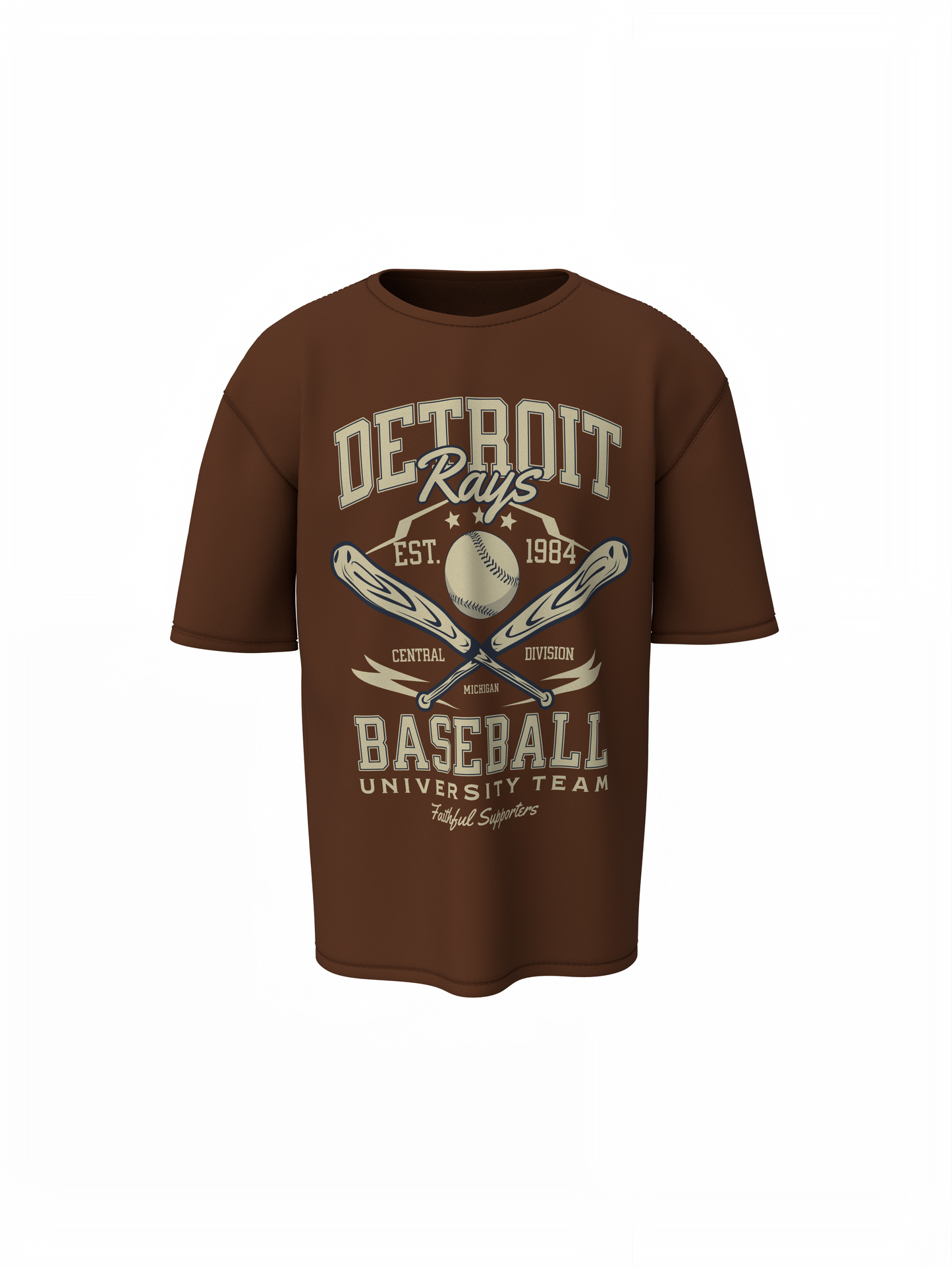Baseball Detroit Oversized T-Shirt