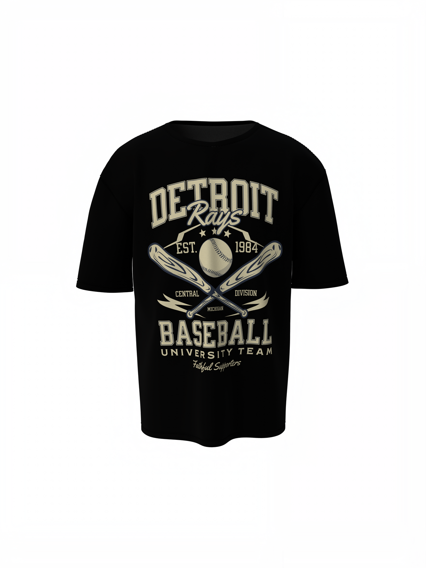 Baseball Detroit Oversized T-Shirt