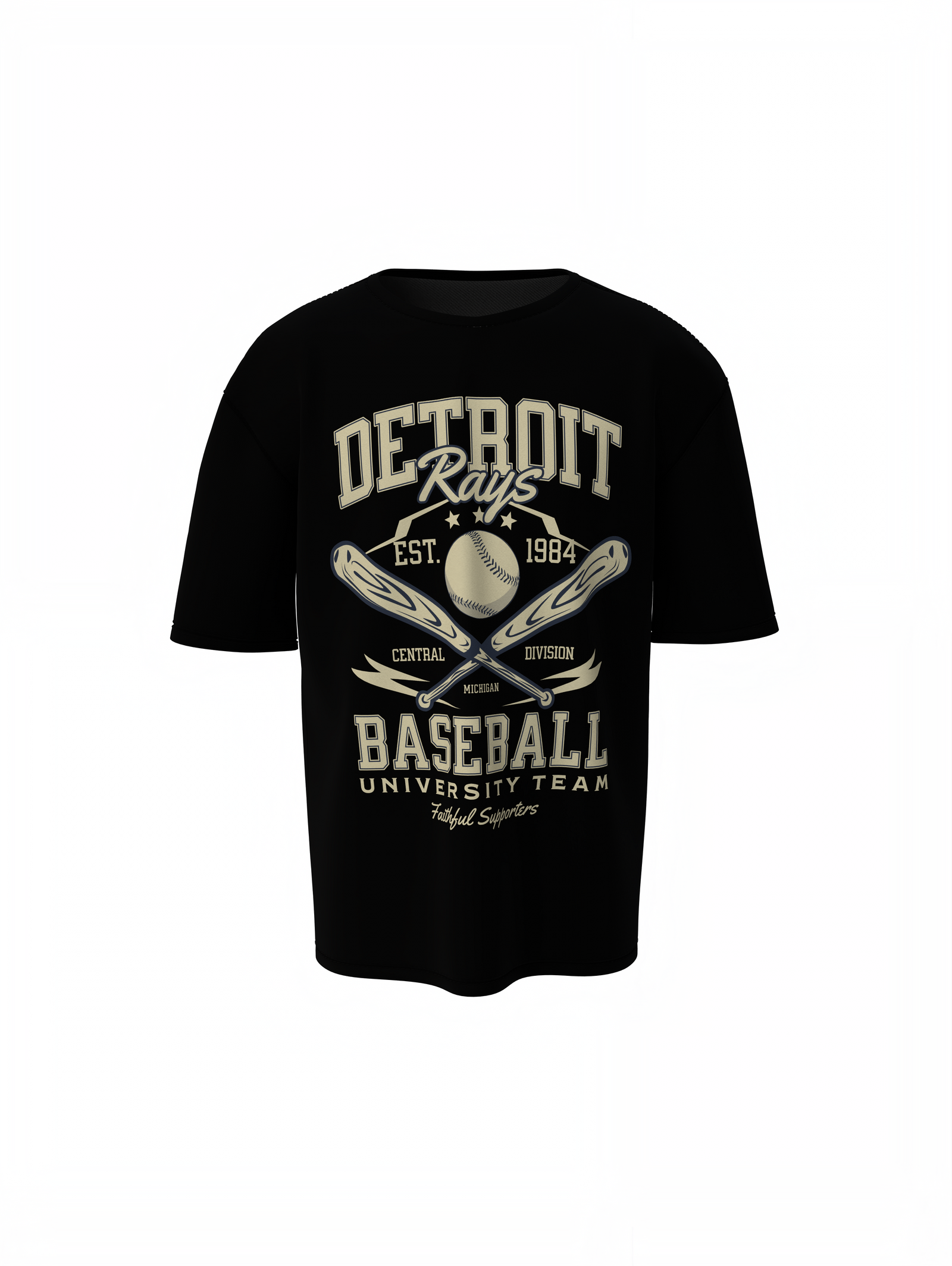 Baseball Detroit Oversized T-Shirt