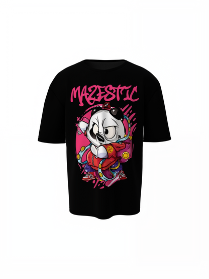 Mazestick Panda Oversized T-Shirt – Trendy Graphic Streetwear
