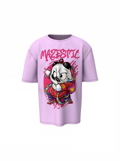 Mazestick Panda Oversized T-Shirt – Trendy Graphic Streetwear