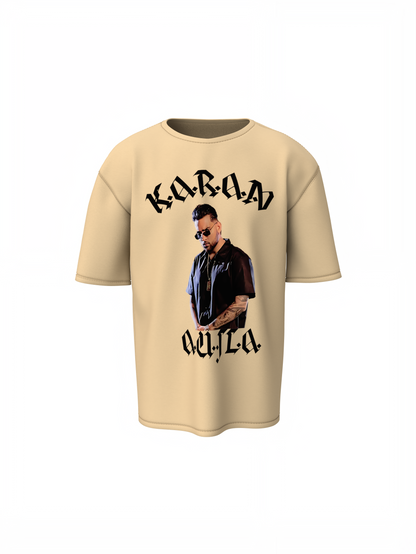 Karan Aujla Portrait Oversized T-Shirt Streetwear Fashion Tee