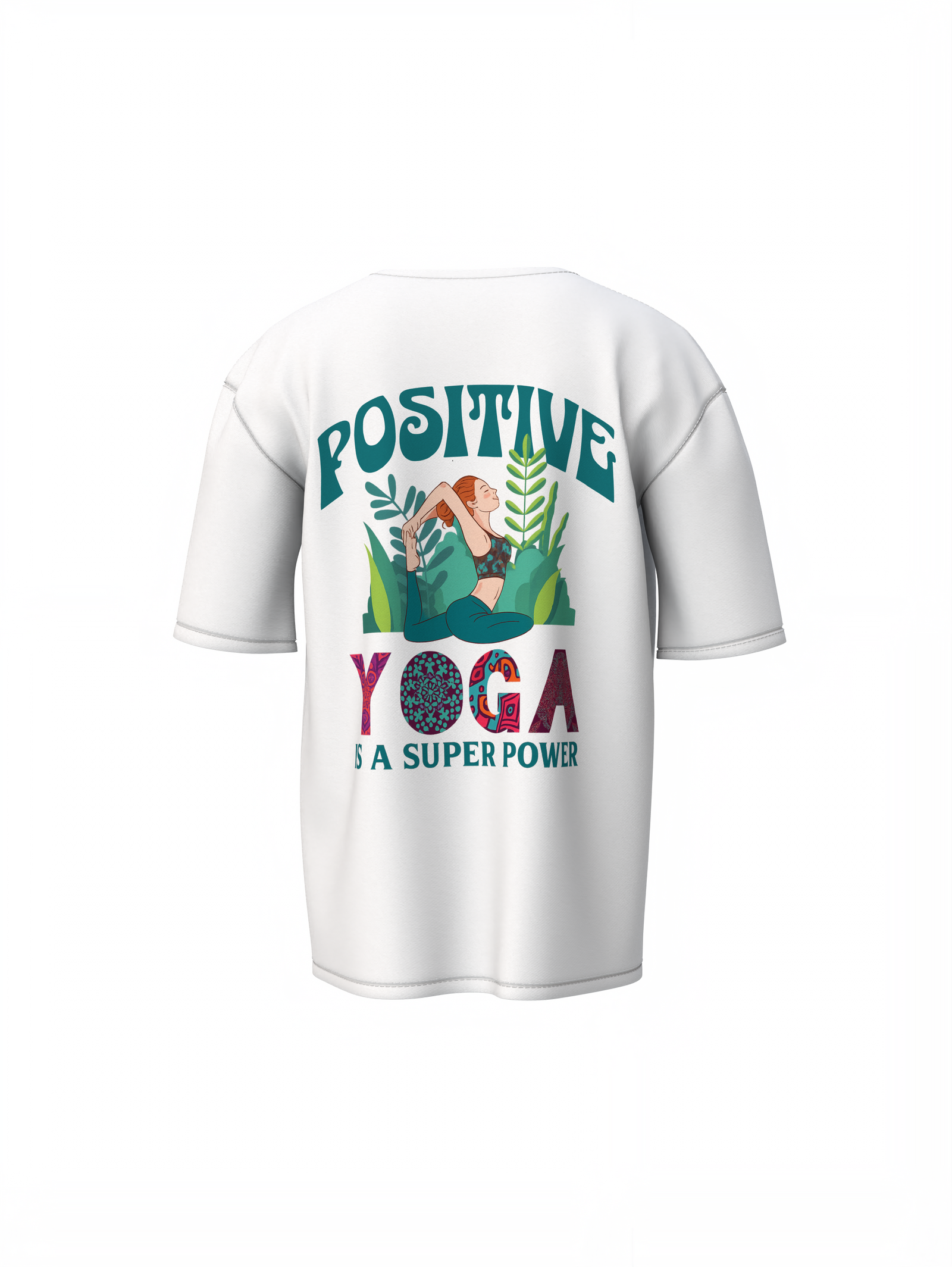 Positive Yoga Oversized T-Shirt for Relaxed Casual Style
