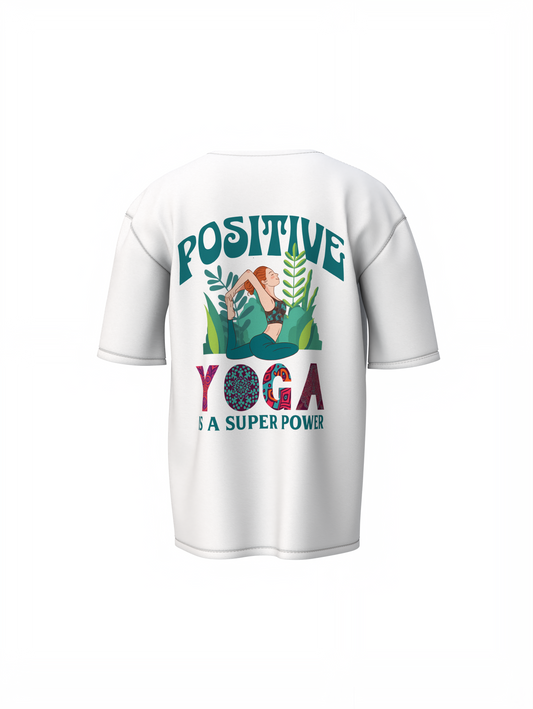 Positive Yoga Oversized T-Shirt for Relaxed Casual Style