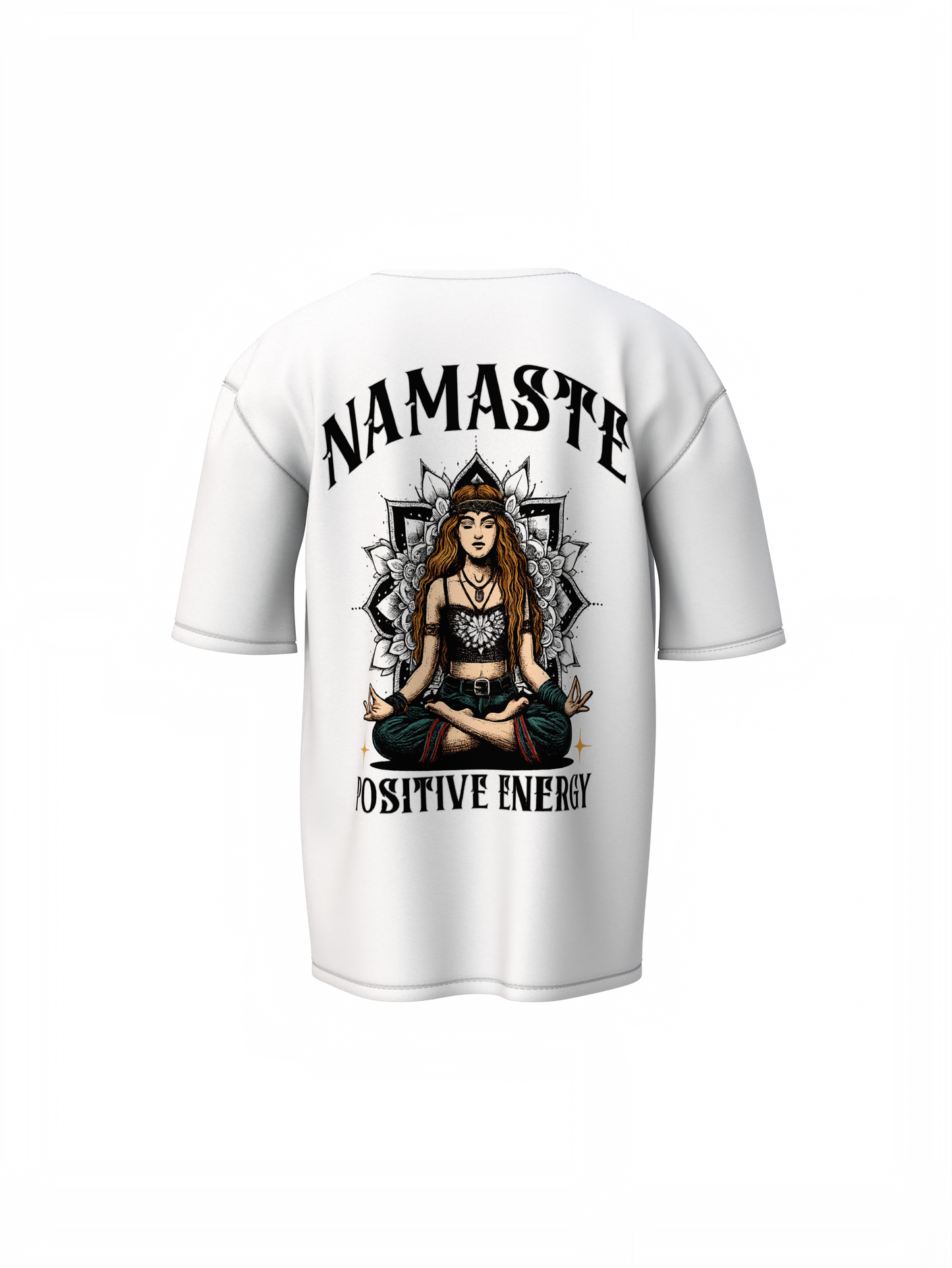 Positive Energy Oversized T-Shirt White for Soft Casual Looks