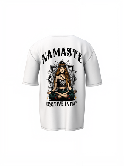 Positive Energy Oversized T-Shirt White for Soft Casual Looks