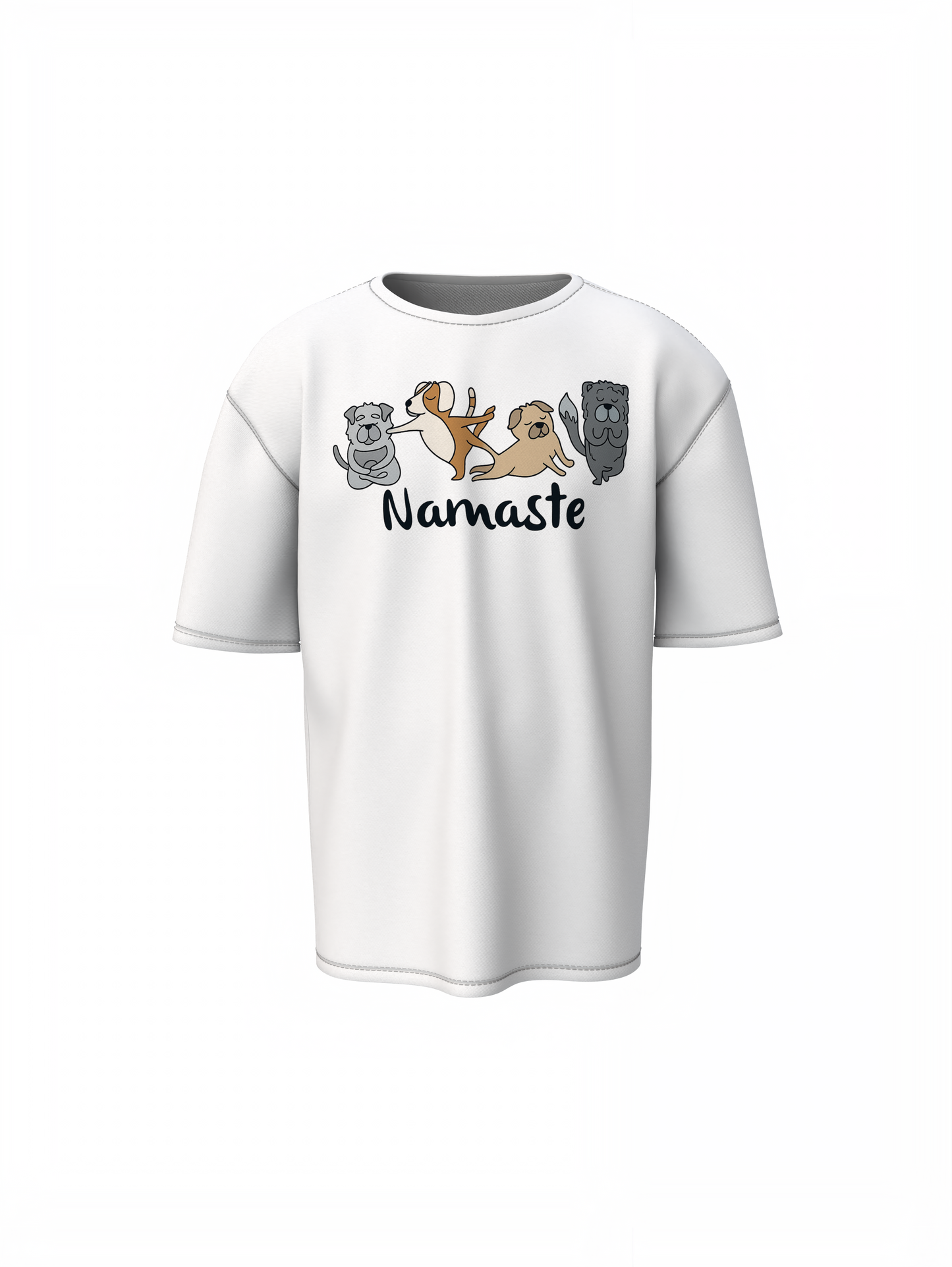 Animal Graphic Yoga Oversized T-Shirt Comfortable Gym Wear