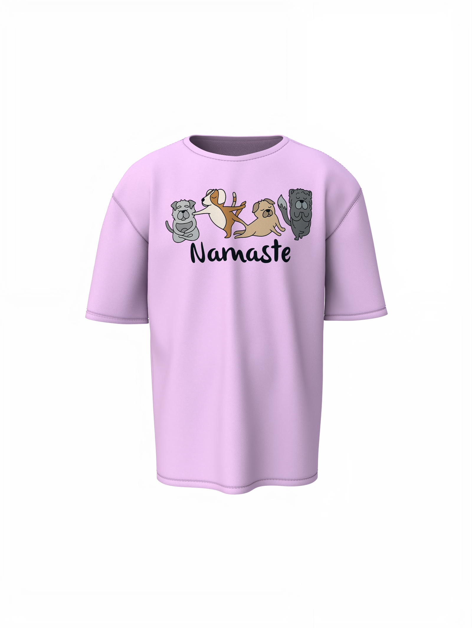 Animal Graphic Yoga Oversized T-Shirt Comfortable Gym Wear