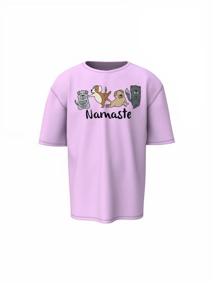 Animal Graphic Yoga Oversized T-Shirt Comfortable Gym Wear