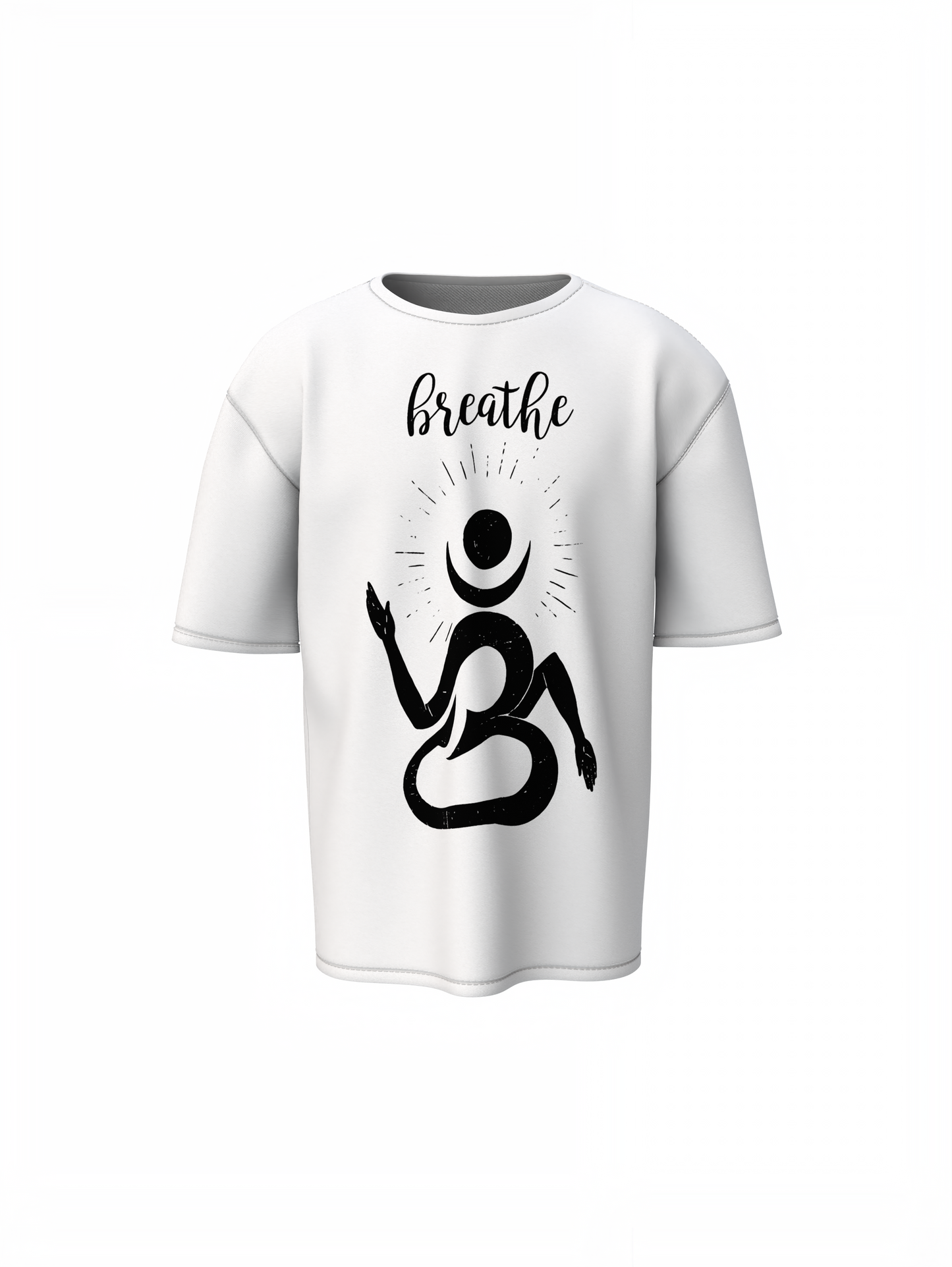 Breath Oversized T-Shirt Mindful Comfort Streetwear Tee