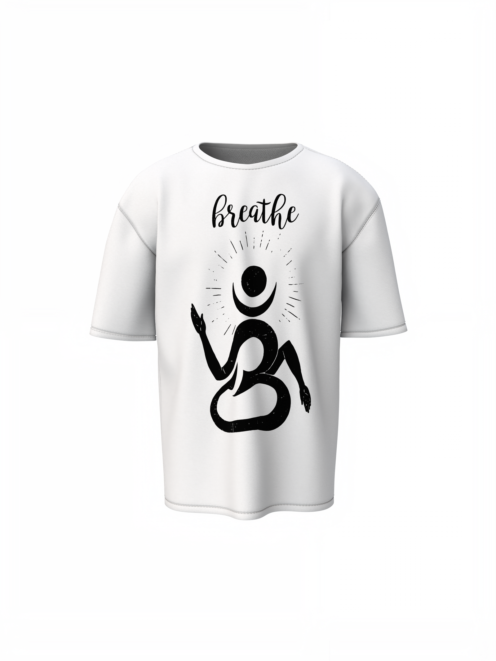 Breath Oversized T-Shirt Mindful Comfort Streetwear Tee