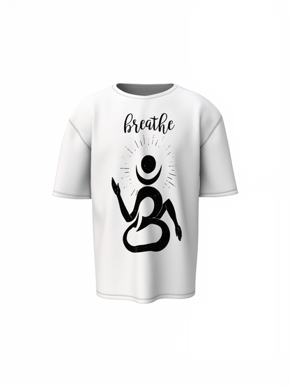 Breath Oversized T-Shirt Mindful Comfort Streetwear Tee