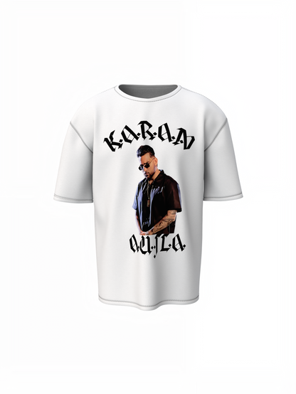 Karan Aujla Portrait Oversized T-Shirt Streetwear Fashion Tee