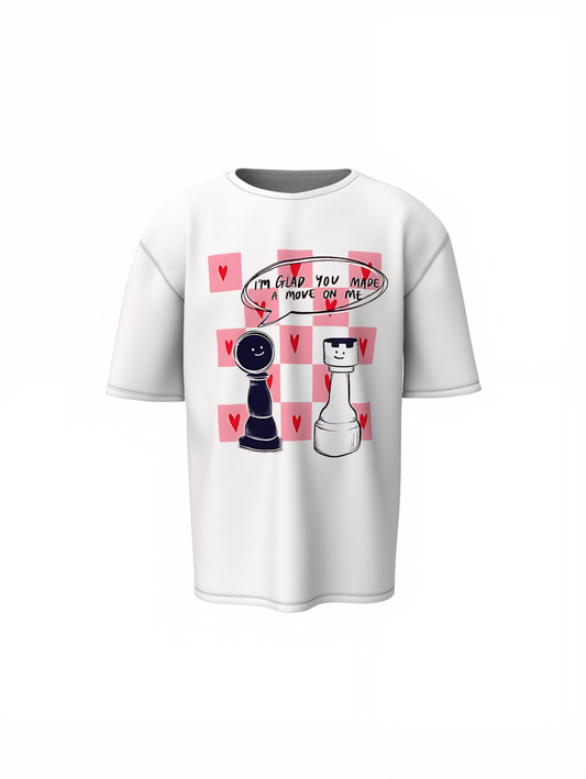 Chess Graphic Oversized T-Shirt Trendy Streetwear Style