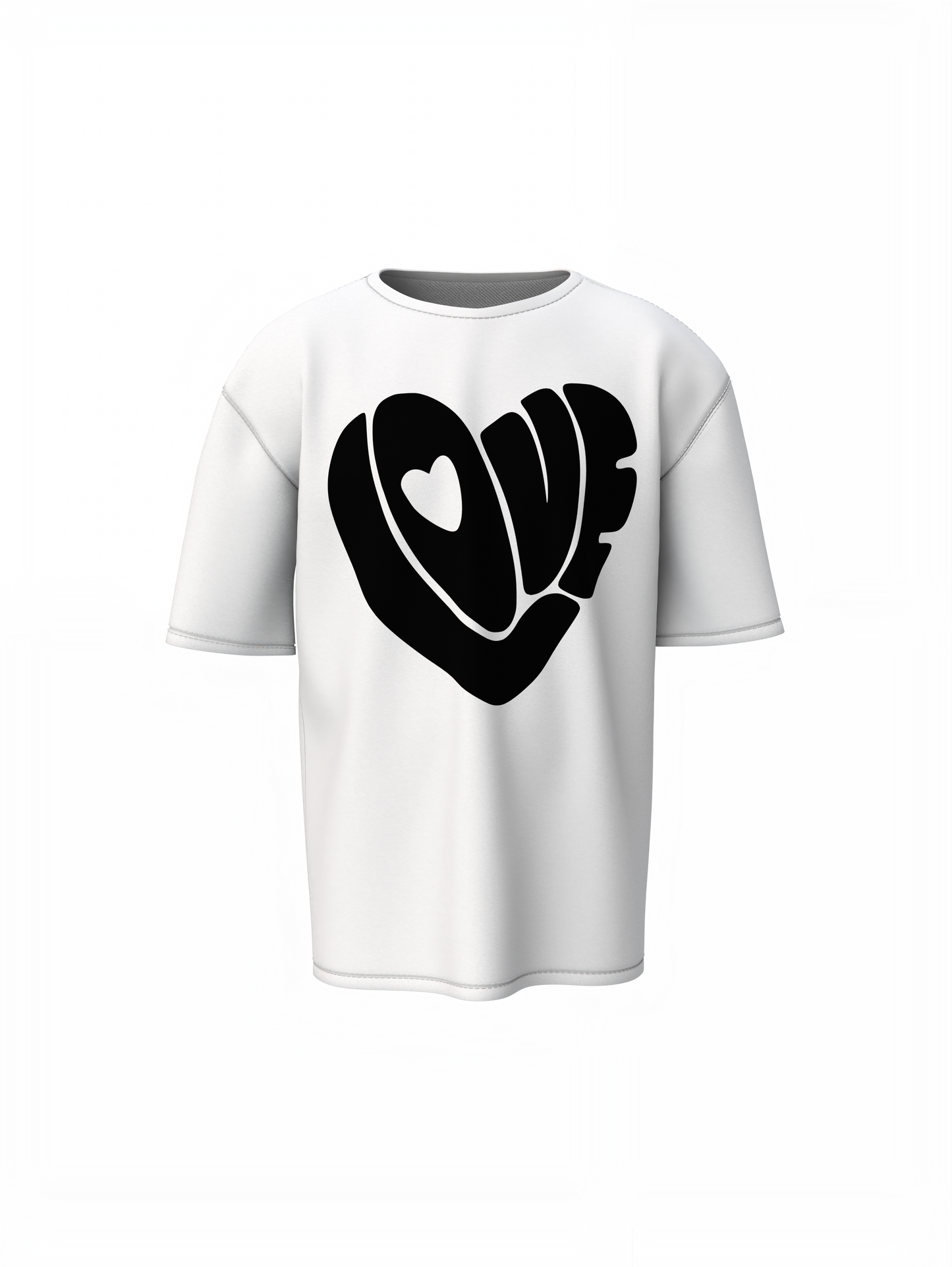 Power Of Love Oversized T-Shirt for Romantic Streetwear Style