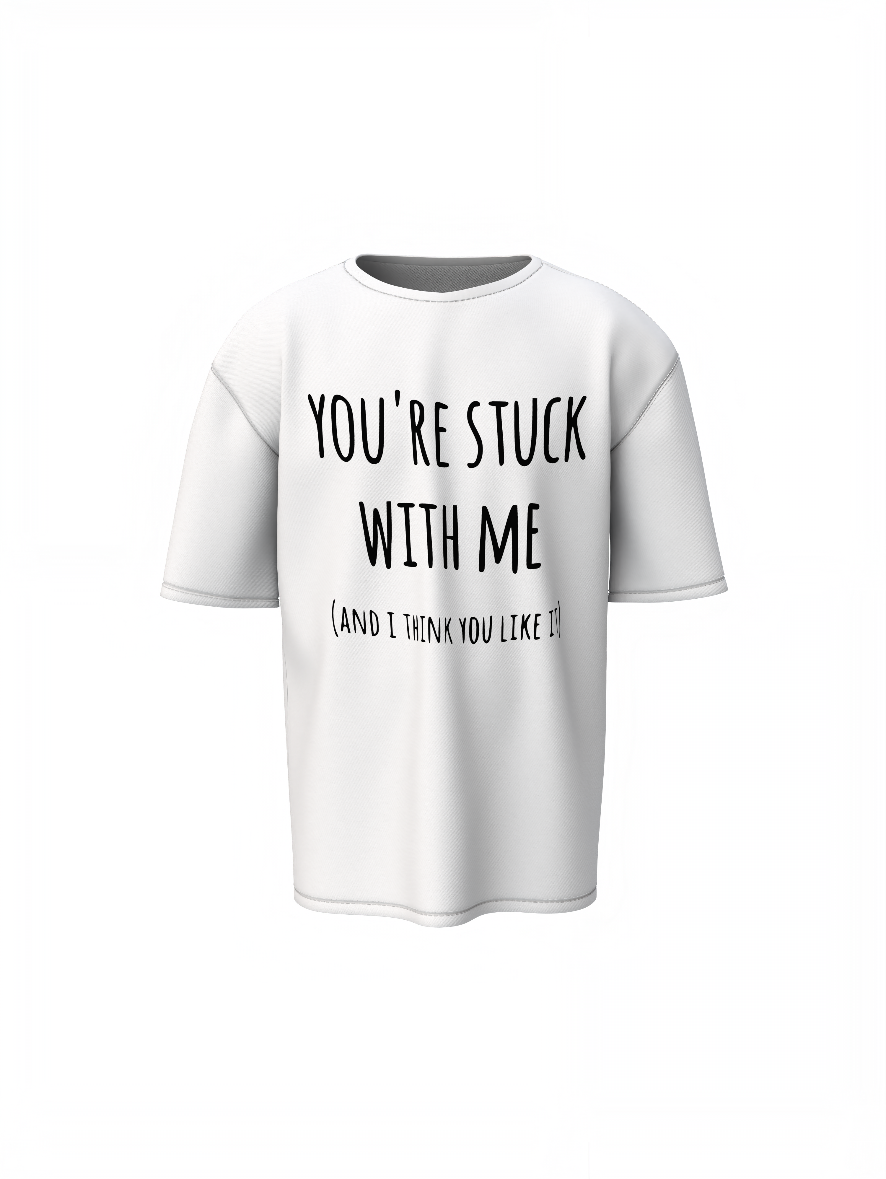 Boyfriend Line Graphic Oversized T-Shirt