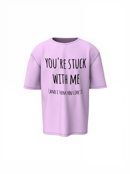 Boyfriend Line Graphic Oversized T-Shirt Streetwear Comfort