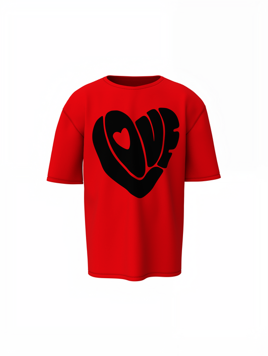 Power Of Love Oversized T-Shirt for Romantic Streetwear Style