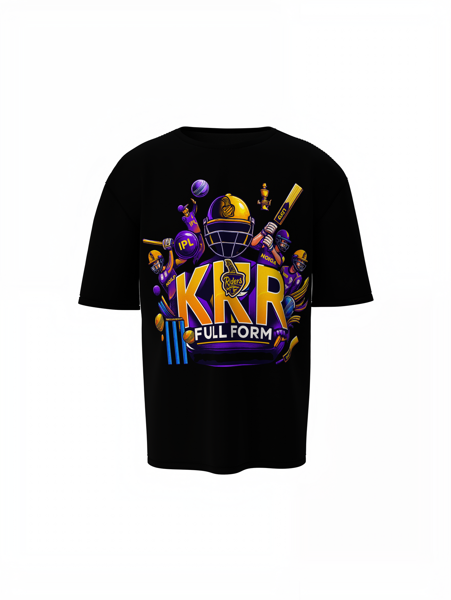KKR Full Form Team Oversized T-Shirts