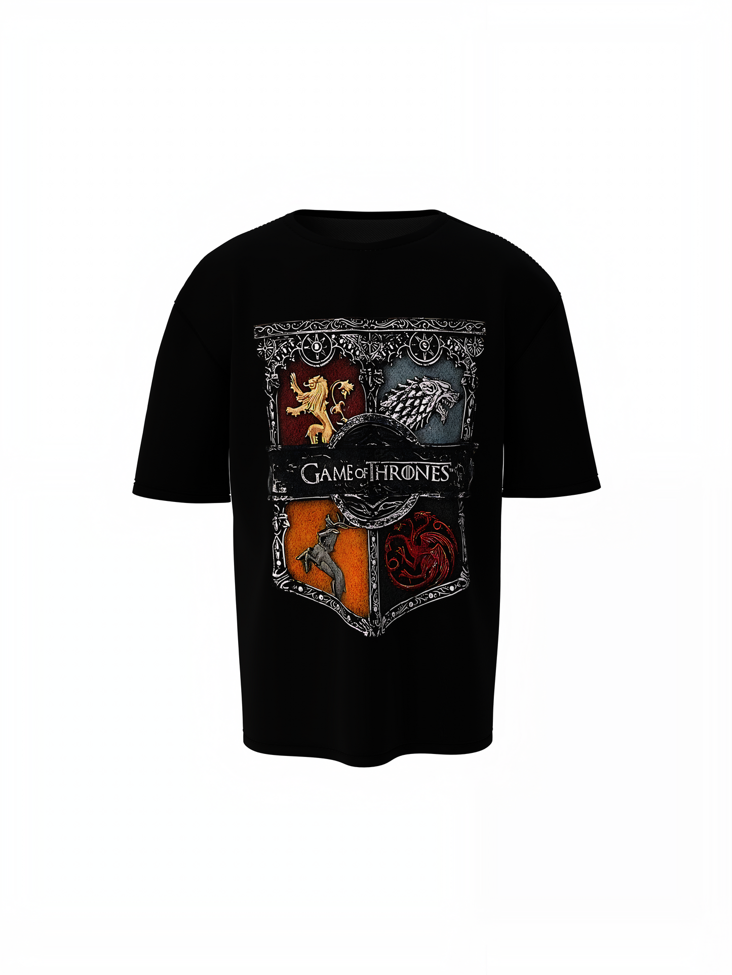Seven Kingdoms Oversized T-Shirts Graphic Streetwear Tee