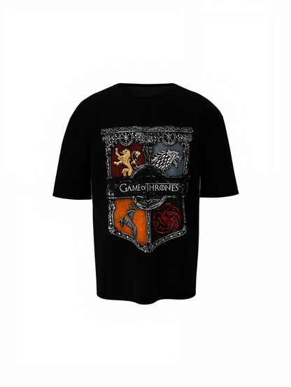 Seven Kingdoms Oversized T-Shirts Graphic Streetwear Tee