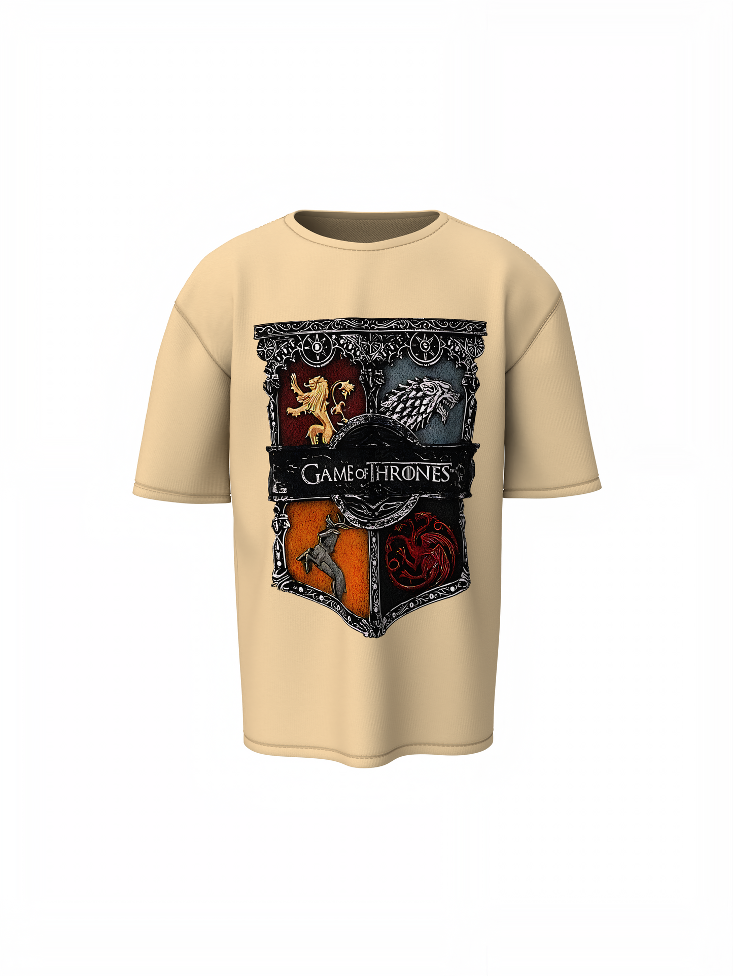 Seven Kingdoms Oversized T-Shirts Graphic Streetwear Tee