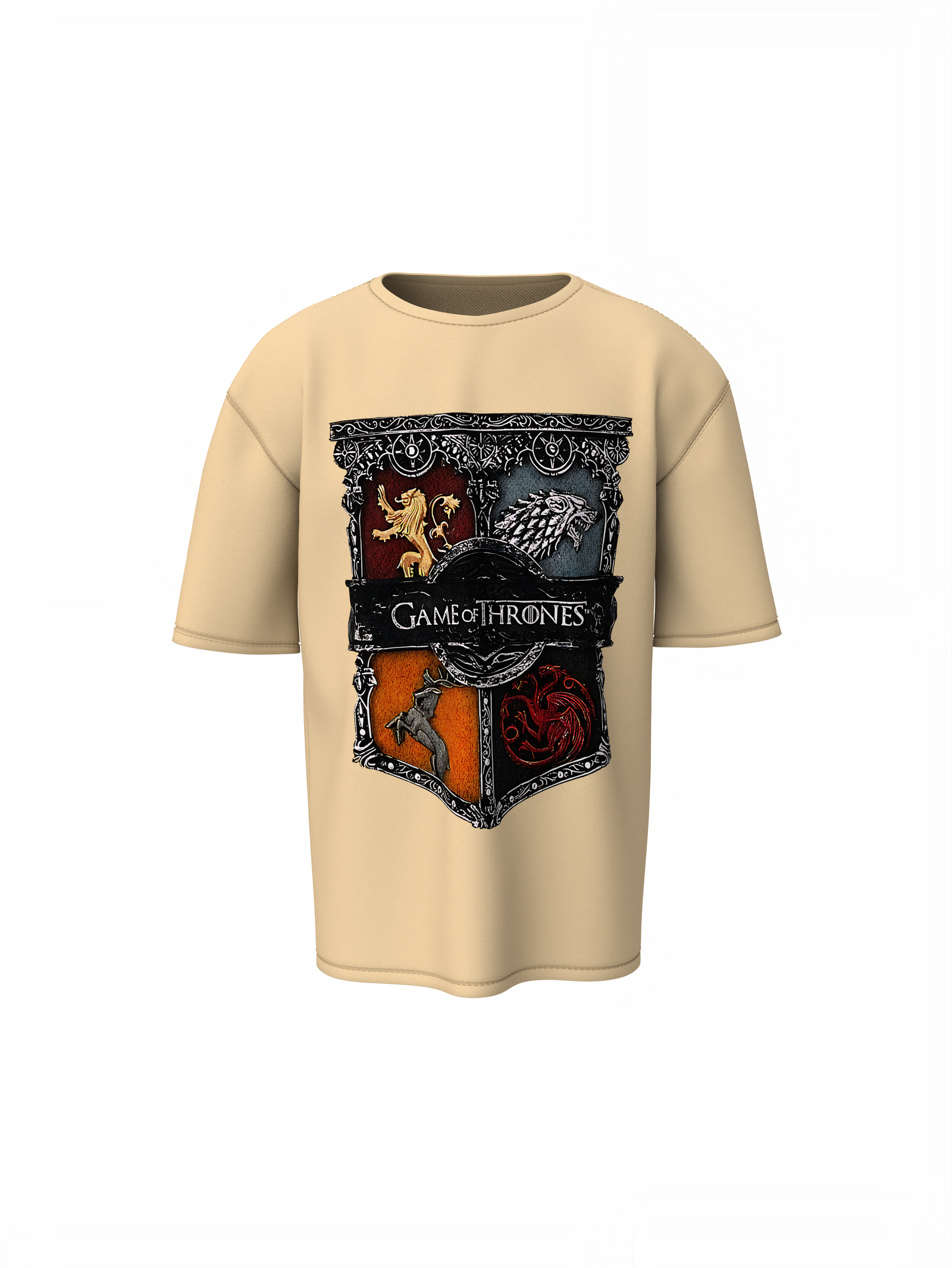 Seven Kingdoms Oversized T-Shirts Graphic Streetwear Tee