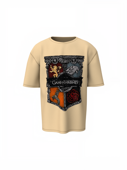 Seven Kingdoms Oversized T-Shirts Graphic Streetwear Tee
