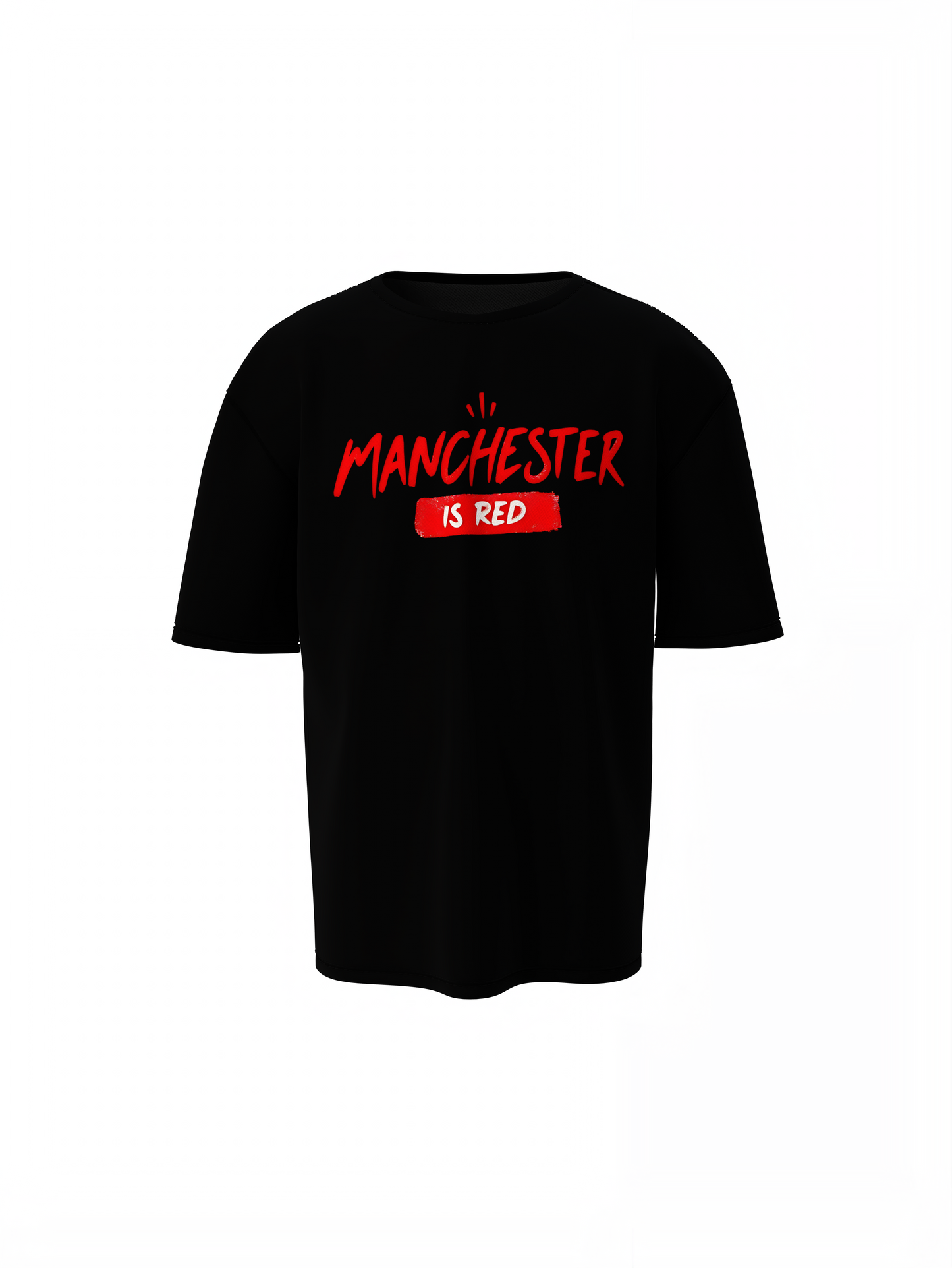 Manchester Is Red Oversized T-Shirt – Bold Football Tee