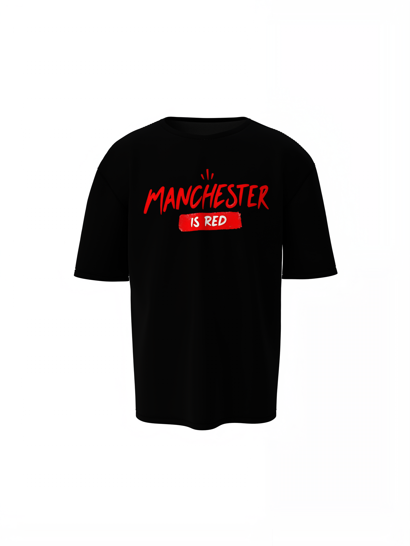 Manchester Is Red Oversized T-Shirt – Bold Football Tee