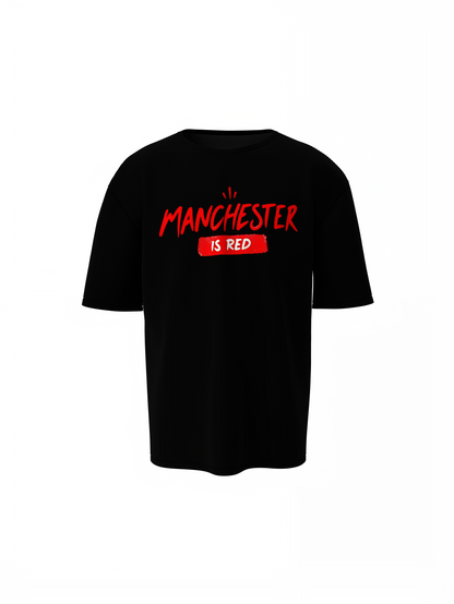 Manchester Is Red Oversized T-Shirt – Bold Football Tee