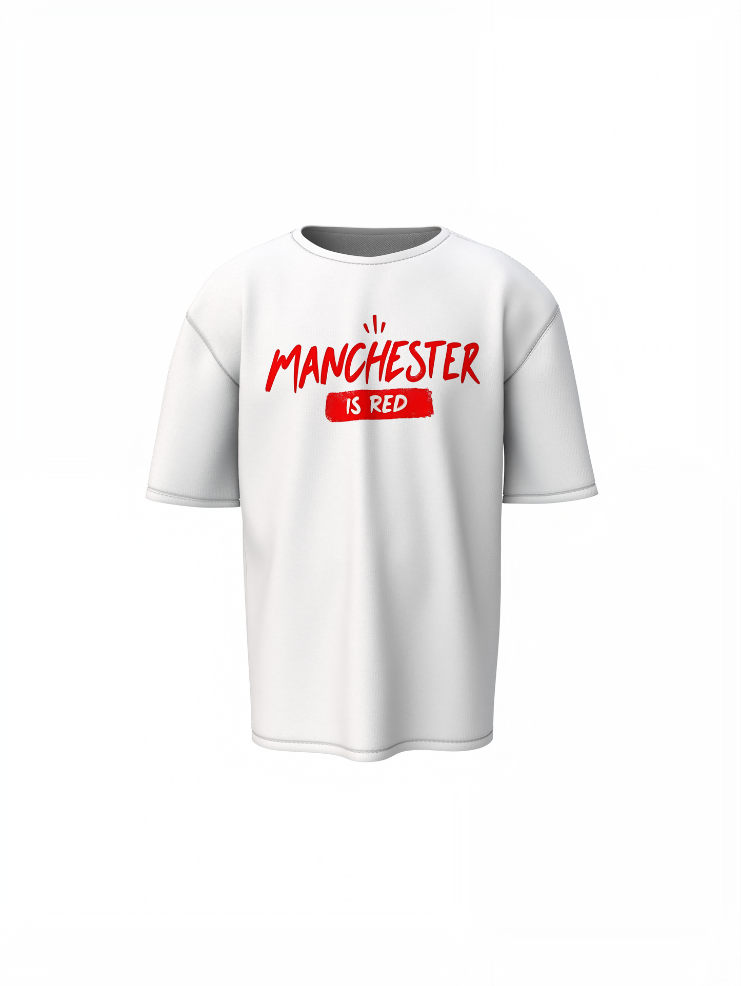Manchester Is Red Oversized T-Shirt – Bold Football Tee