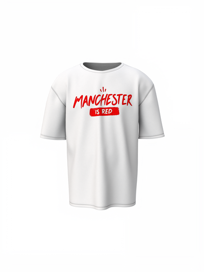 Manchester Is Red Oversized T-Shirt – Bold Football Tee