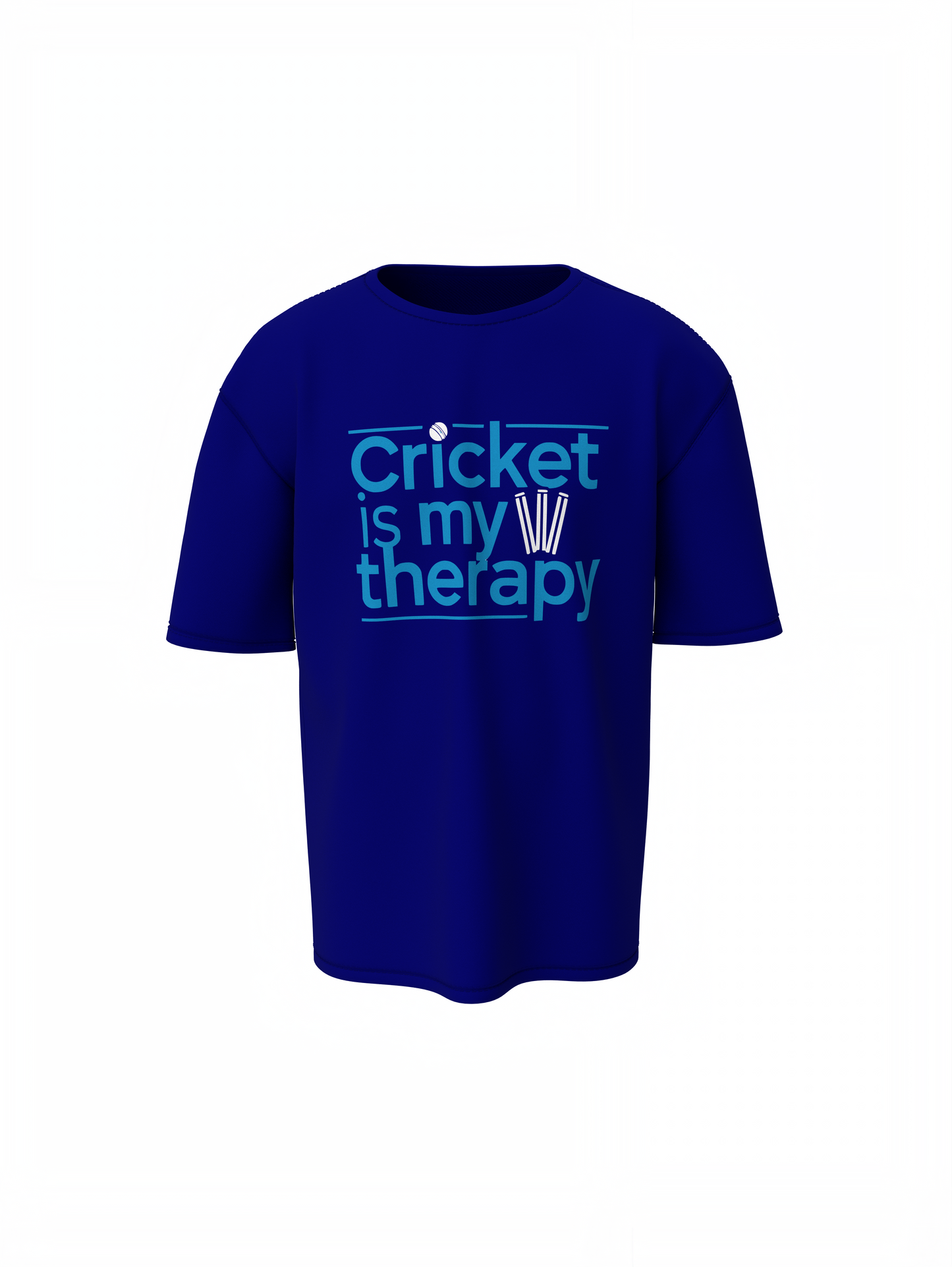 Cricket Is My Therapy Oversized T-Shirts
