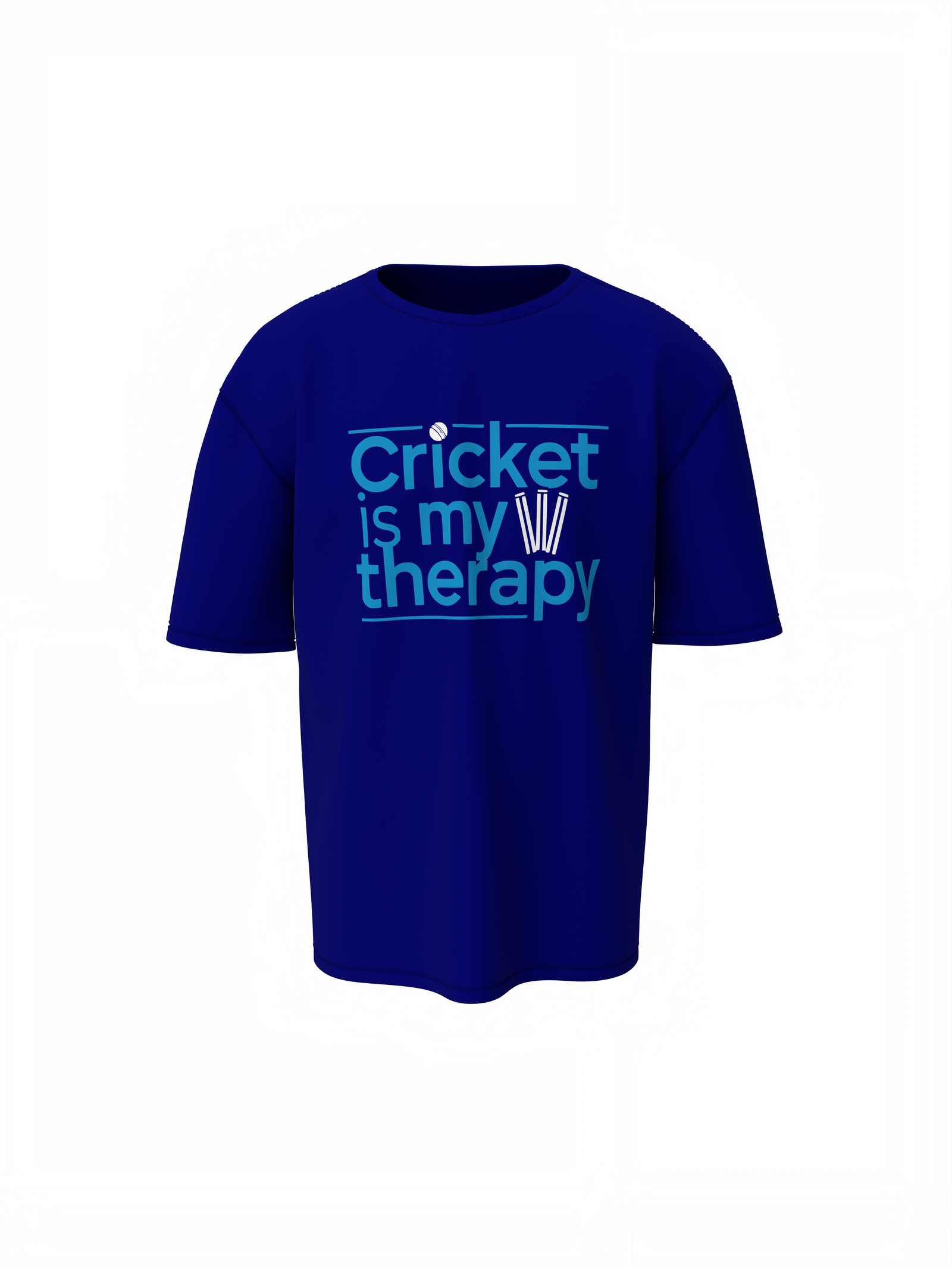 Cricket Is My Therapy Oversized T-Shirts