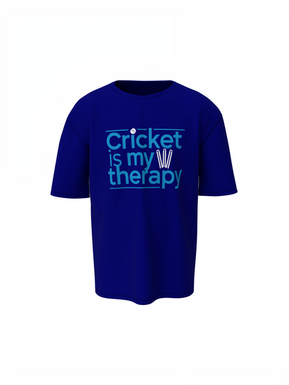 Cricket Is My Therapy Oversized T-Shirts