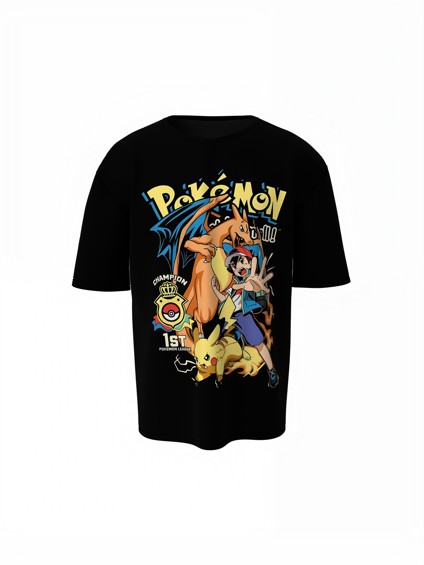 Pokemon League Oversized T-Shirt – Trendy Casual Streetwear Tee
