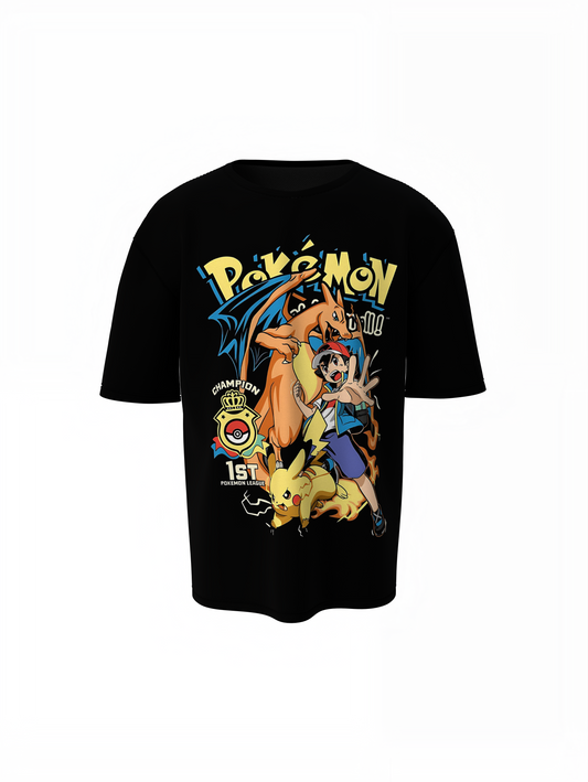 Pokemon League Oversized T-Shirt – Trendy Casual Streetwear Tee