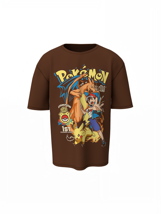 Pokemon League Oversized T-Shirt – Trendy Casual Streetwear Tee